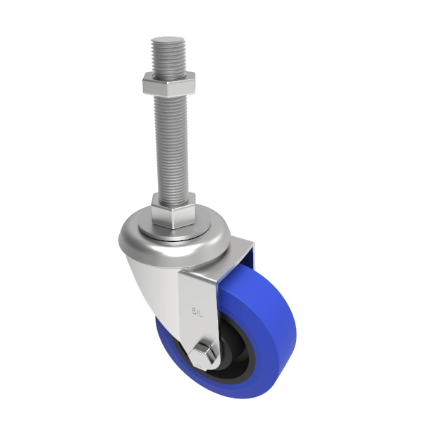 Rubber Swivel Castor 100mm 250kg Load