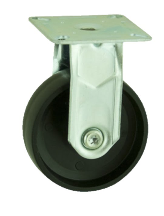 Polypropylene Plate Fixed Castor 150mm 100kg Load