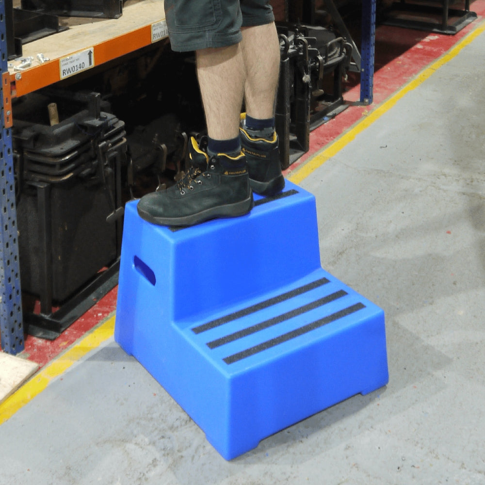 Heavy Duty Plastic Safety Steps 2 Tread