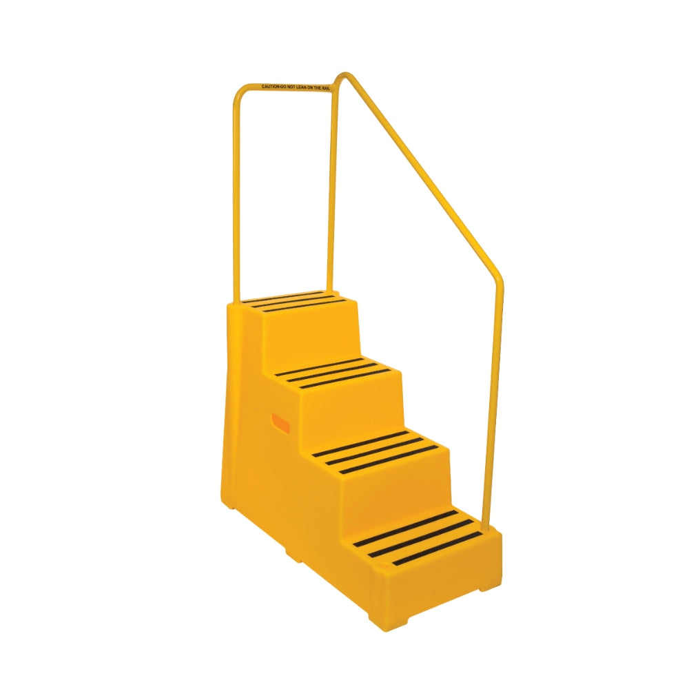 Heavy Duty Plastic Safety Steps 4 Tread with Handrail