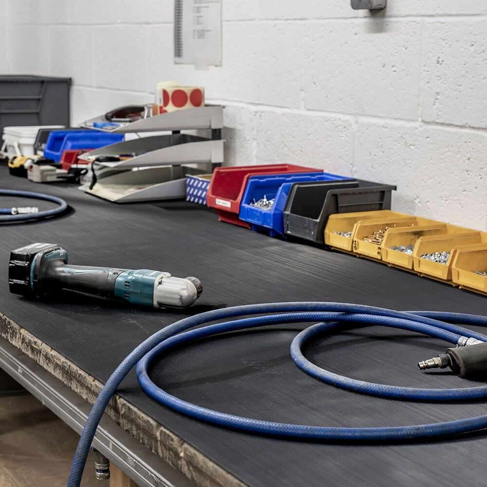 Rubber Rib Matting - Black