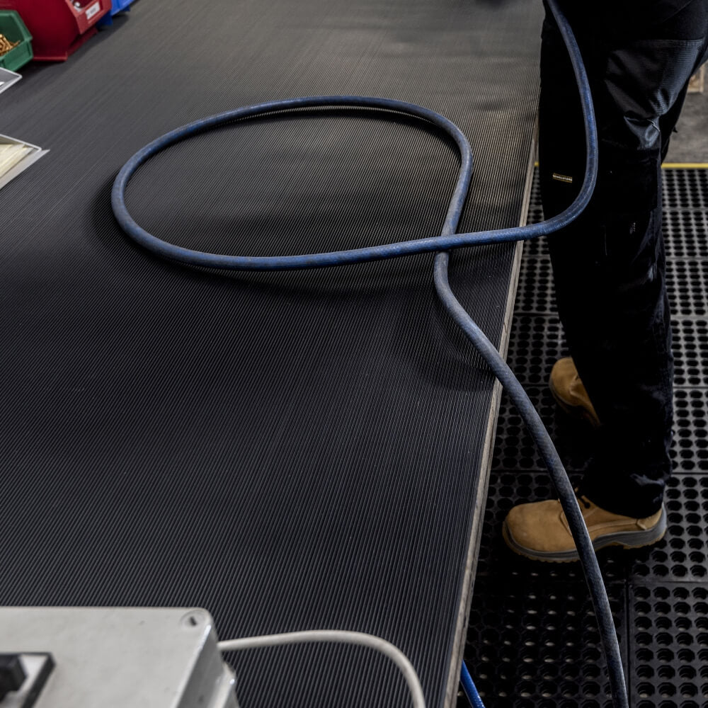 Rubber Rib Matting - Black