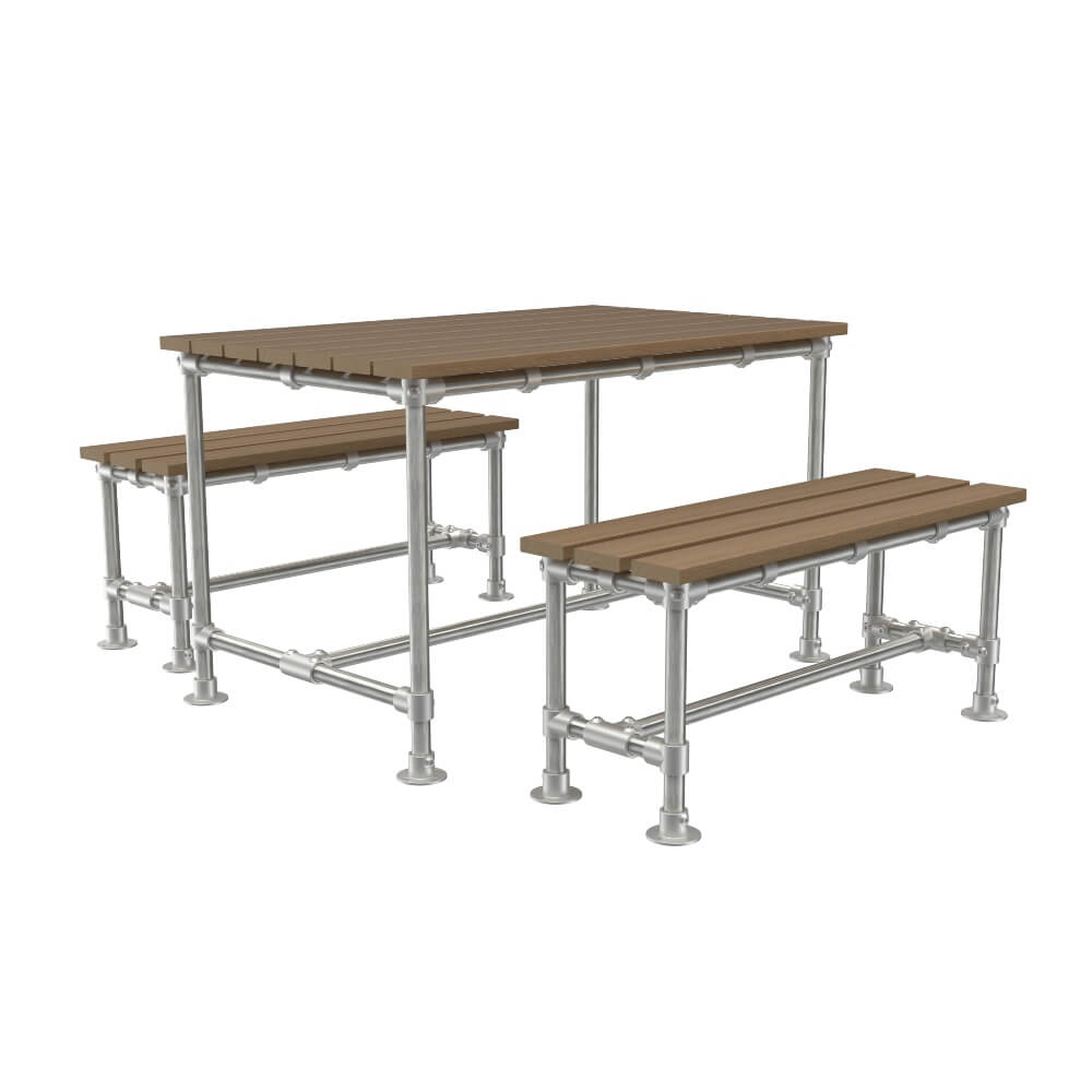 SCAFFOLD Outdoor Dining Bench Set