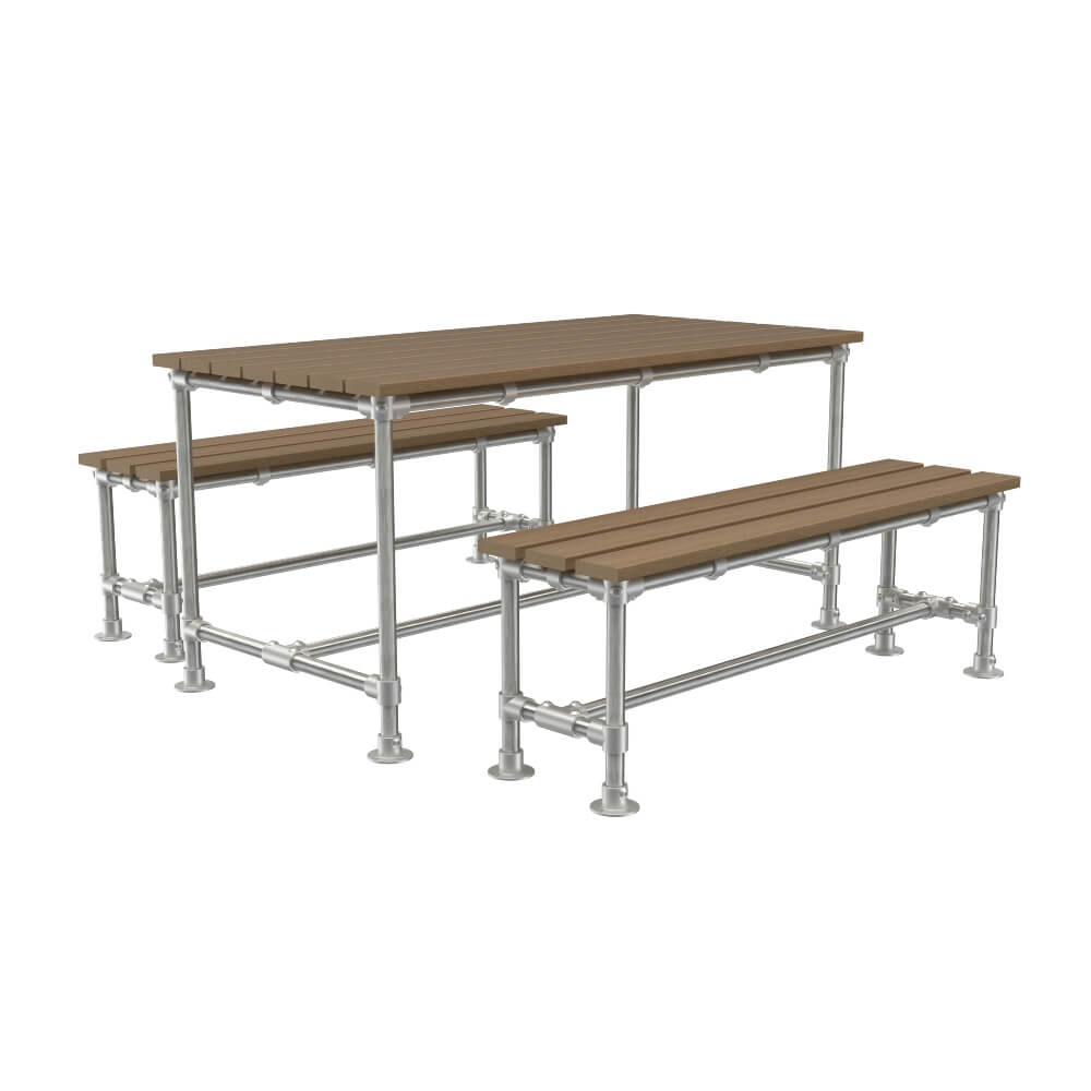 SCAFFOLD Outdoor Dining Bench Set