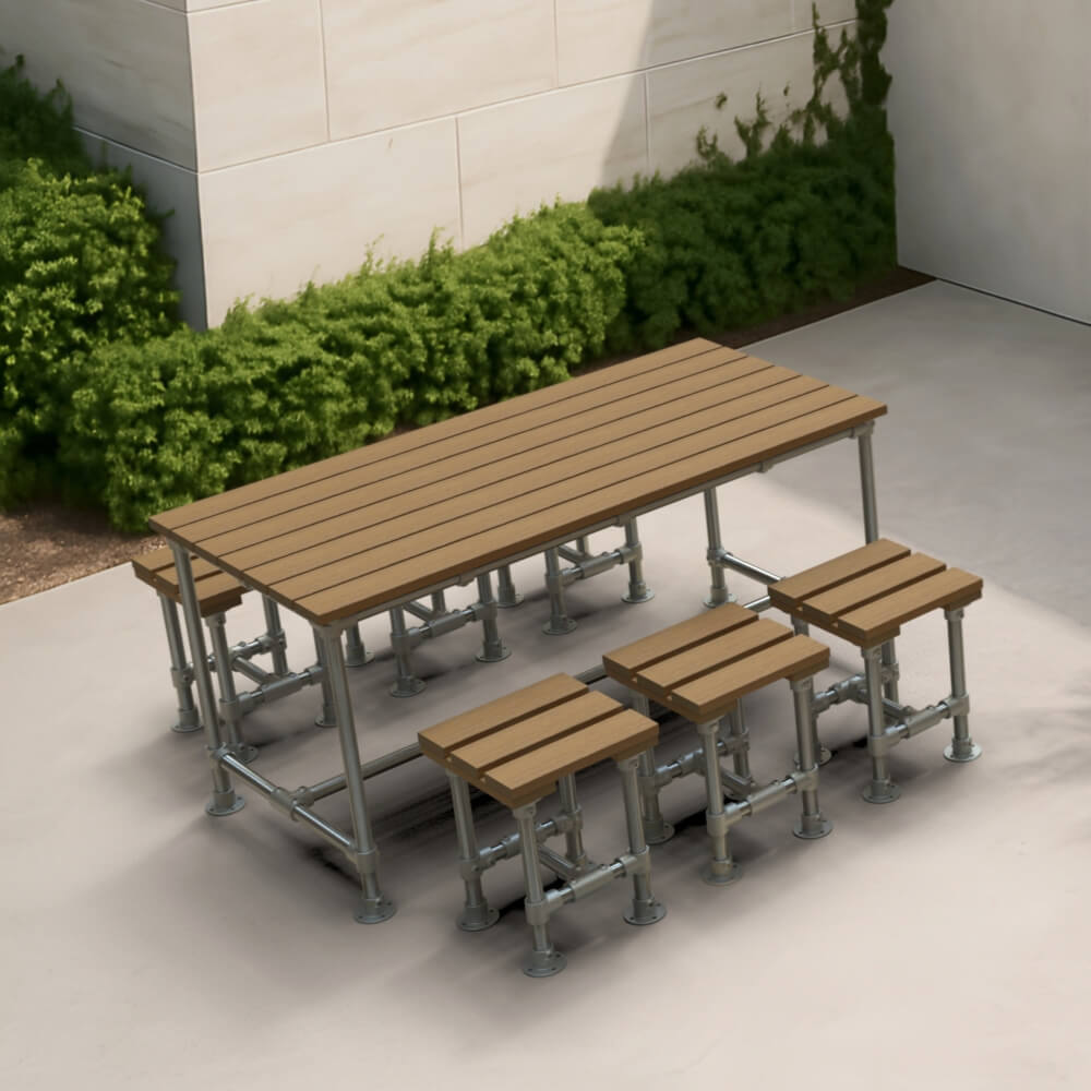 SCAFFOLD Outdoor Dining Stool Set