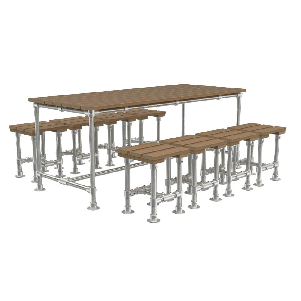 SCAFFOLD Outdoor Dining Stool Set
