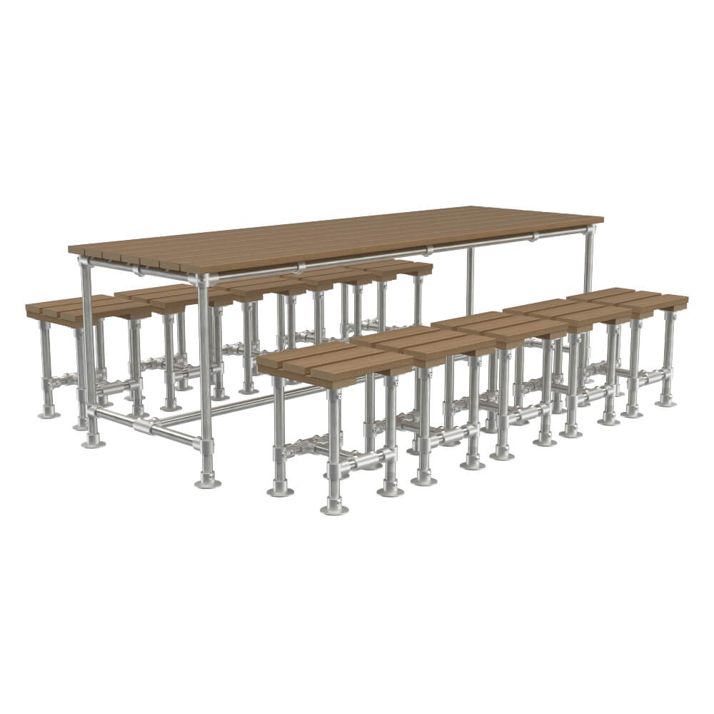 SCAFFOLD Outdoor Dining Stool Set