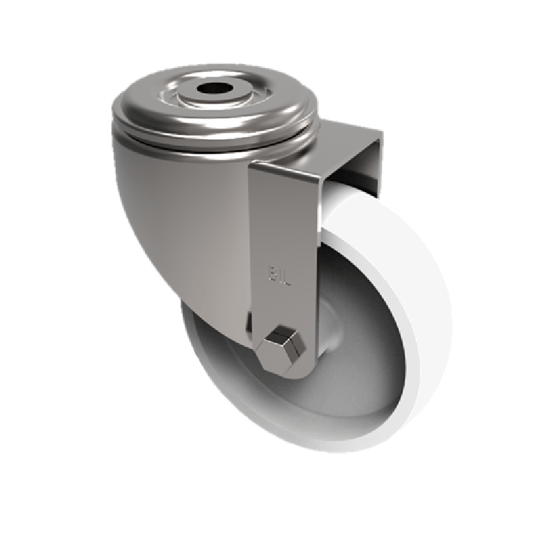 Polypropylene Bolt Hole Swivel Castor 80mm 110kg Load