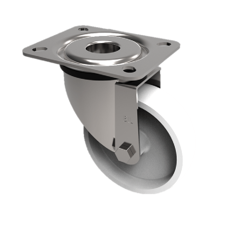 Polypropylene Plate Swivel Castor 80mm 110kg Load