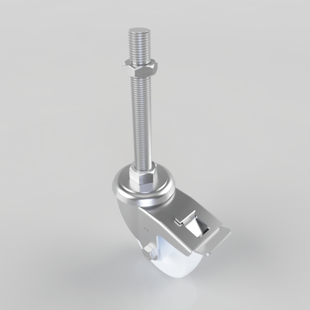 Nylon Swivel Castor Brake 100mm 270kg Load