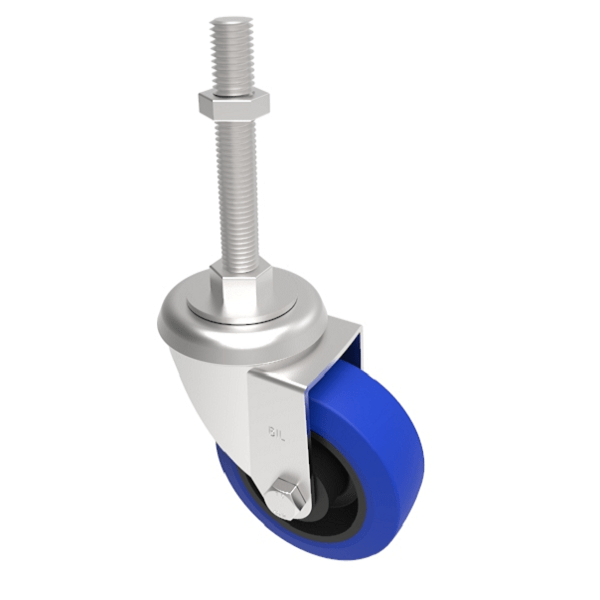 Rubber Swivel Castor 100mm 250kg Load