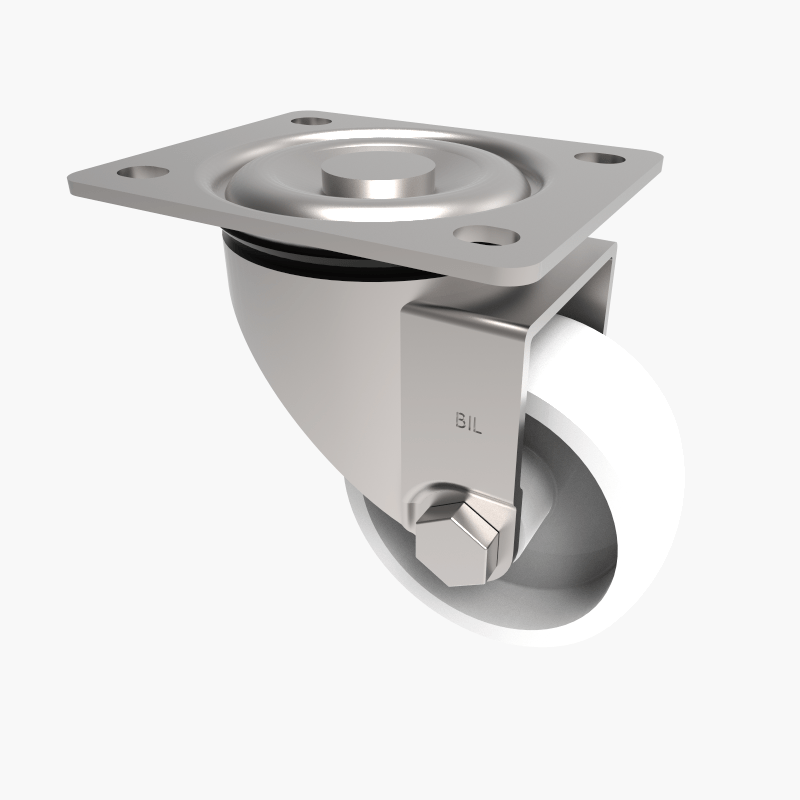 Nylon Plate Swivel Castor 80mm 250kg Load