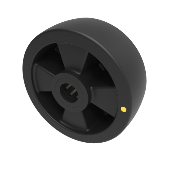 Electrically Conductive Nylon 125mm Roller Bearing Wheel 260kg Load