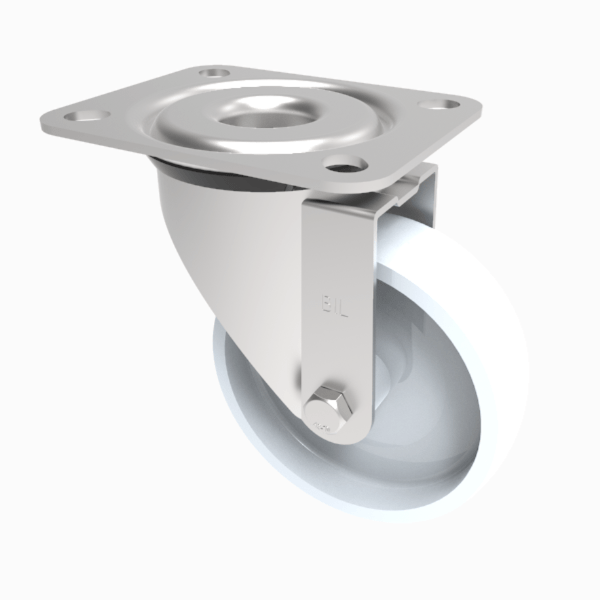 Nylon Plate Swivel Castor 100mm 180kg Load