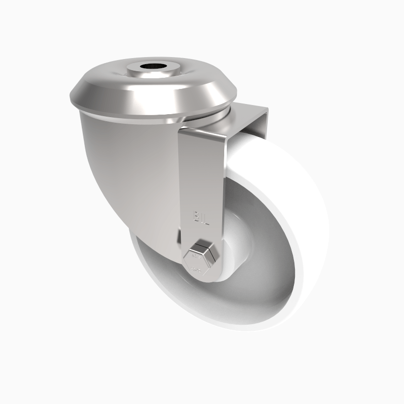 Polypropylene Bolt Hole Swivel Castor 100mm 160kg Load