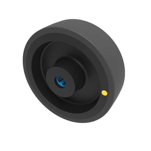 Electrically Conductive Polyurethane 100mm Roller Bearing Wheel 110kg Load