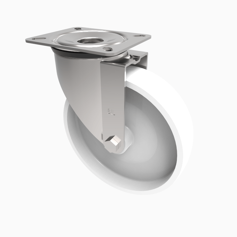 Nylon Plate Swivel Castor 200mm 400kg Load