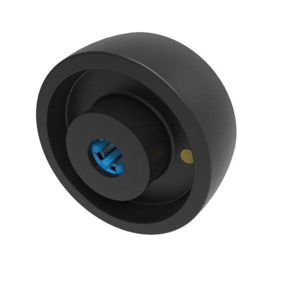 Electrically Conductive Nylon 80mm Roller Bearing Wheel 100kg Load