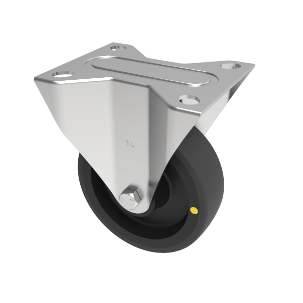 Electrically Conductive Nylon Plate Fixed Castor 100mm 120kg Load