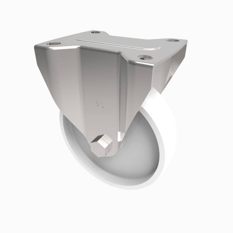 Nylon Plate Fixed Castor 125mm 200kg Load