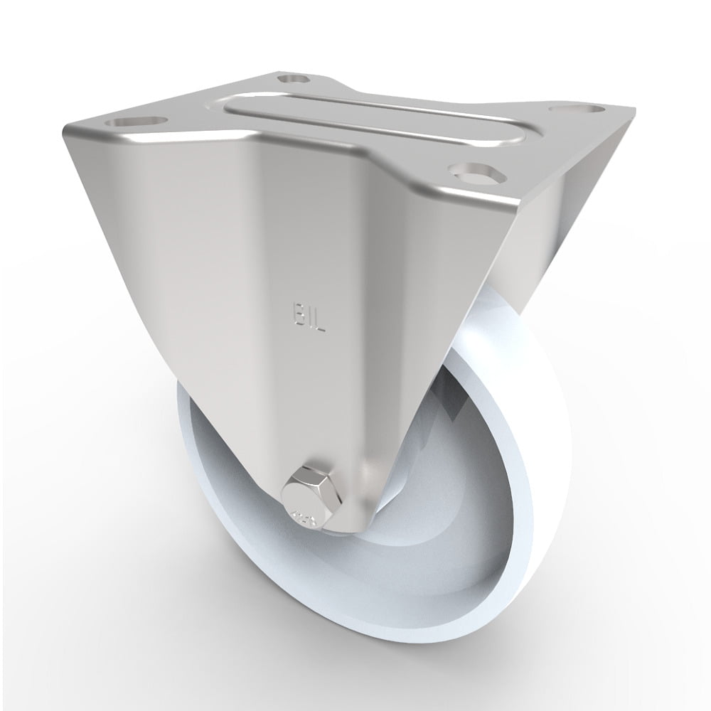 Nylon Plate Fixed Castor 150mm 350kg Load