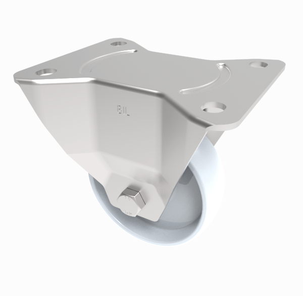 Nylon Plate Fixed Castor 150mm 800kg Load