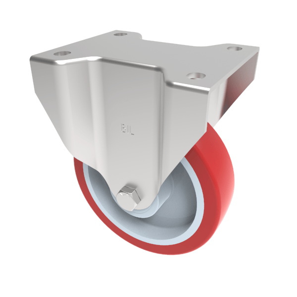 Polyurethane Nylon Plate Fixed Castor 150mm 500kg Load