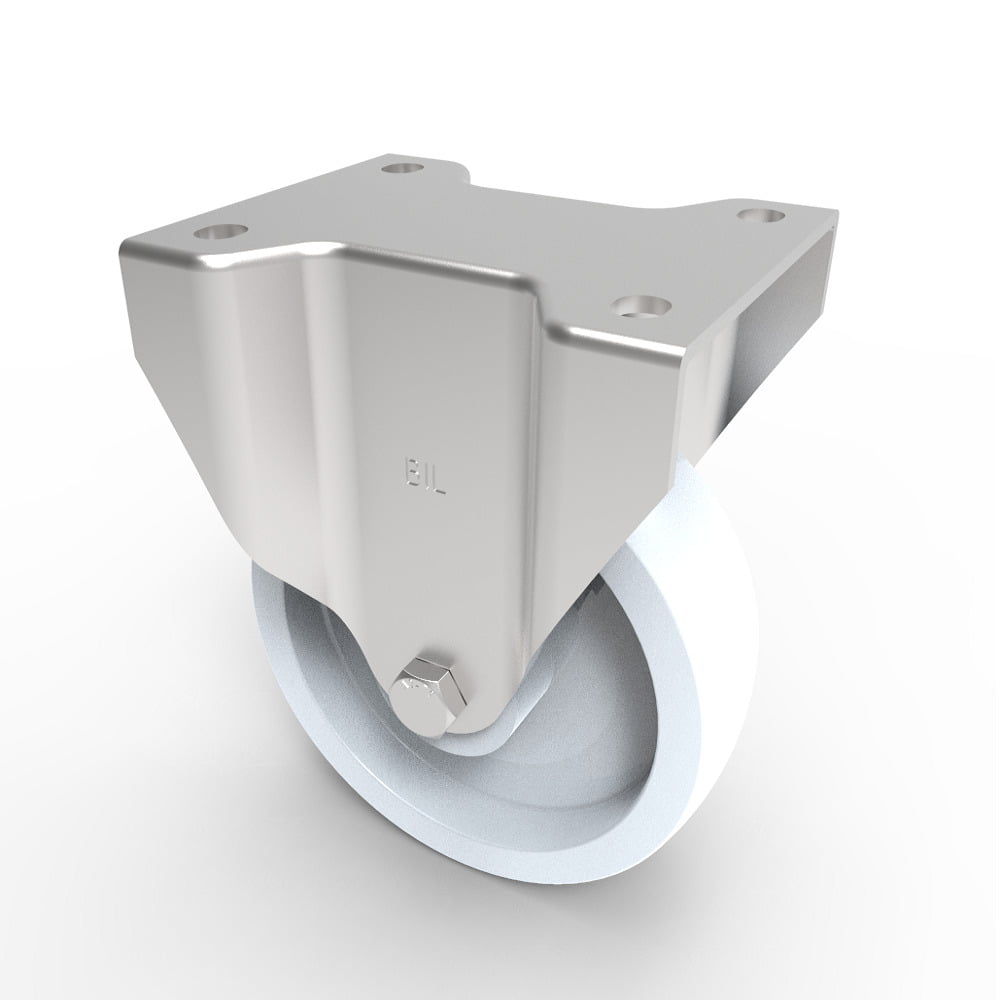 Nylon Plate Fixed Castor 150mm 800kg Load