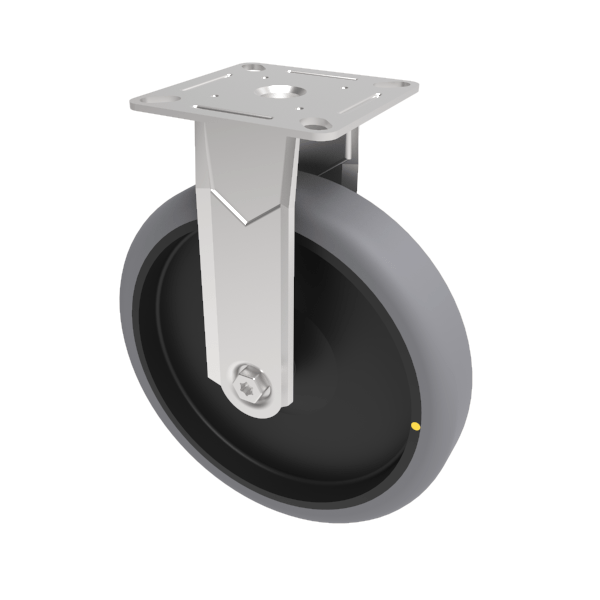 Electrically Conductive Rubber Plate Fixed Castor 100mm 70kg Load