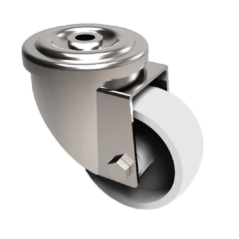 Nylon Bolt Hole Swivel Castor 100mm 210kg Load