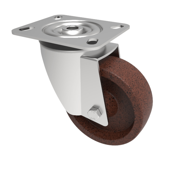 Ditherm Plate Swivel Castor 100mm 200kg Load