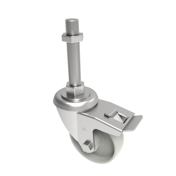 Nylon Swivel Castor Brake 100mm 270kg Load