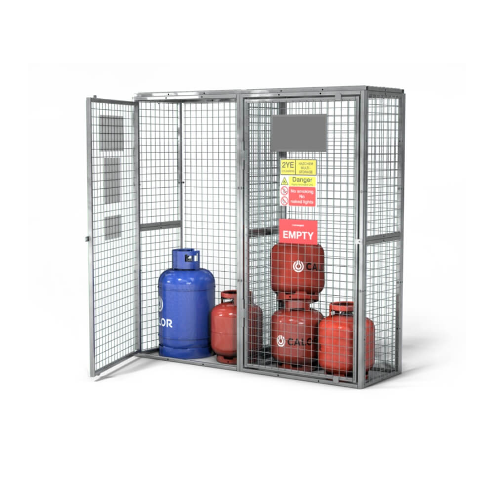 Security Cage with Dual Compartment - 1815 x 570 x 1835mm (WxDxH)