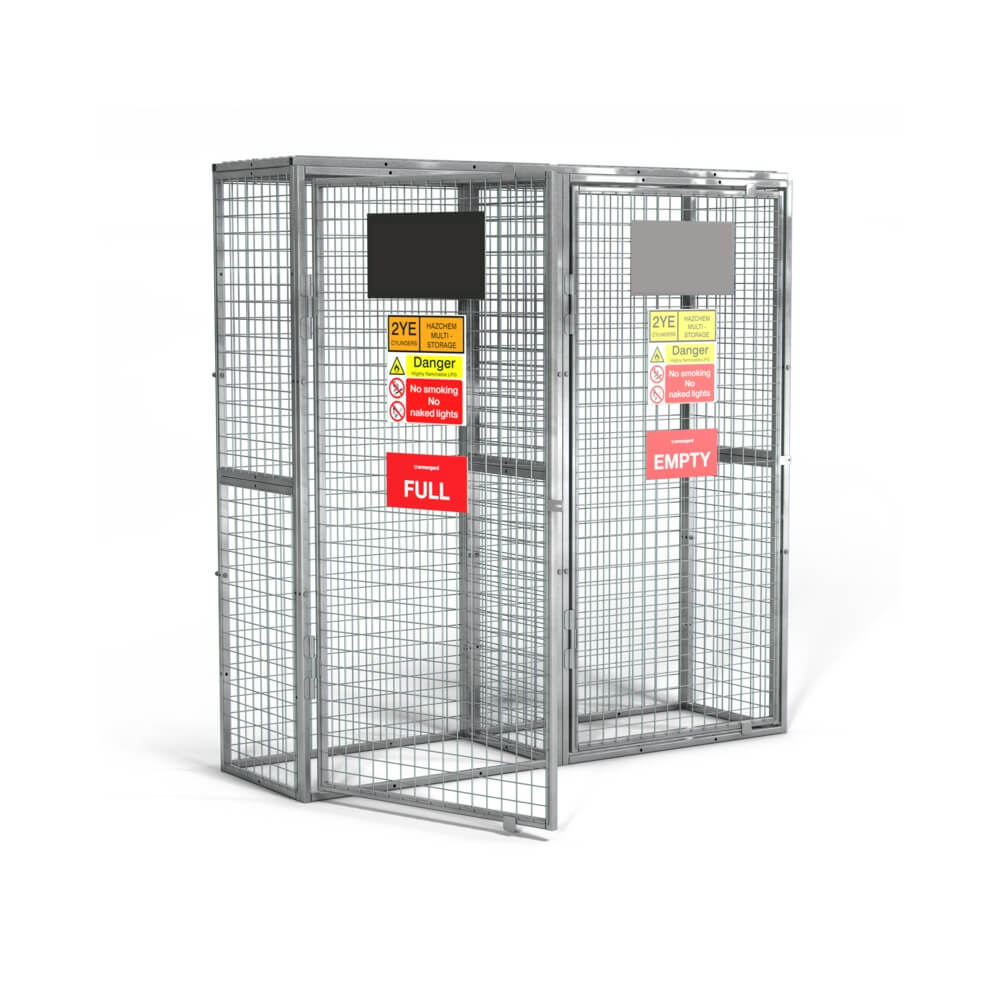 Security Cage with Dual Compartment - 1815 x 570 x 1835mm (WxDxH)