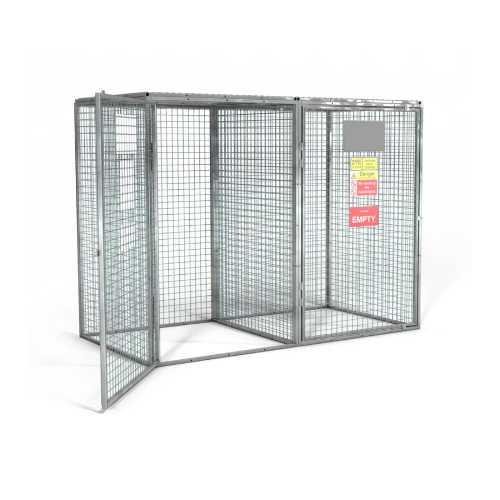 Security Cage with Dual Compartment - 2400 x 1275 x 1830mm (WxDxH)