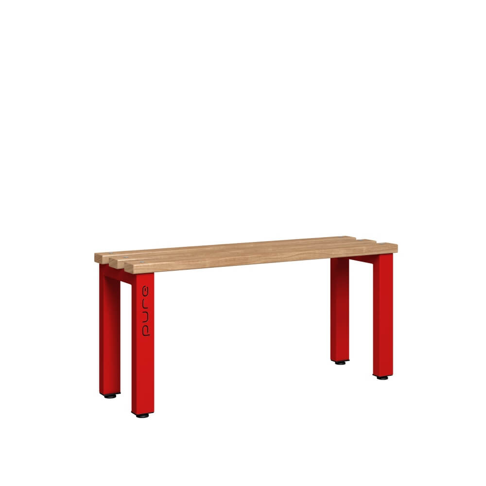 Single Sided Bench 1000mm with Wooden Slats