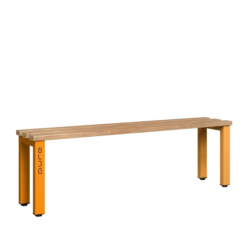 Single Sided Bench 1500mm with Wooden Slats