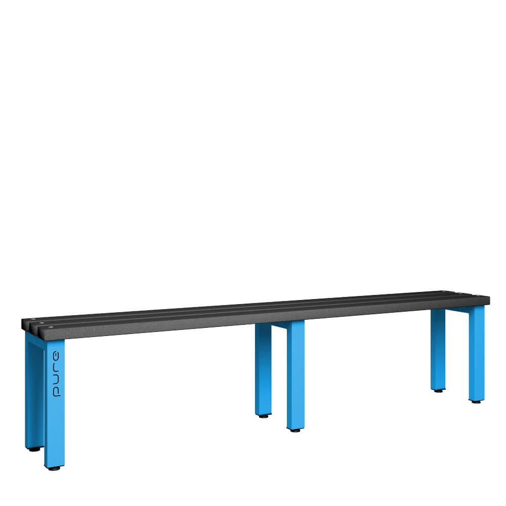 Single Sided Bench 2000mm with Polymer Slats