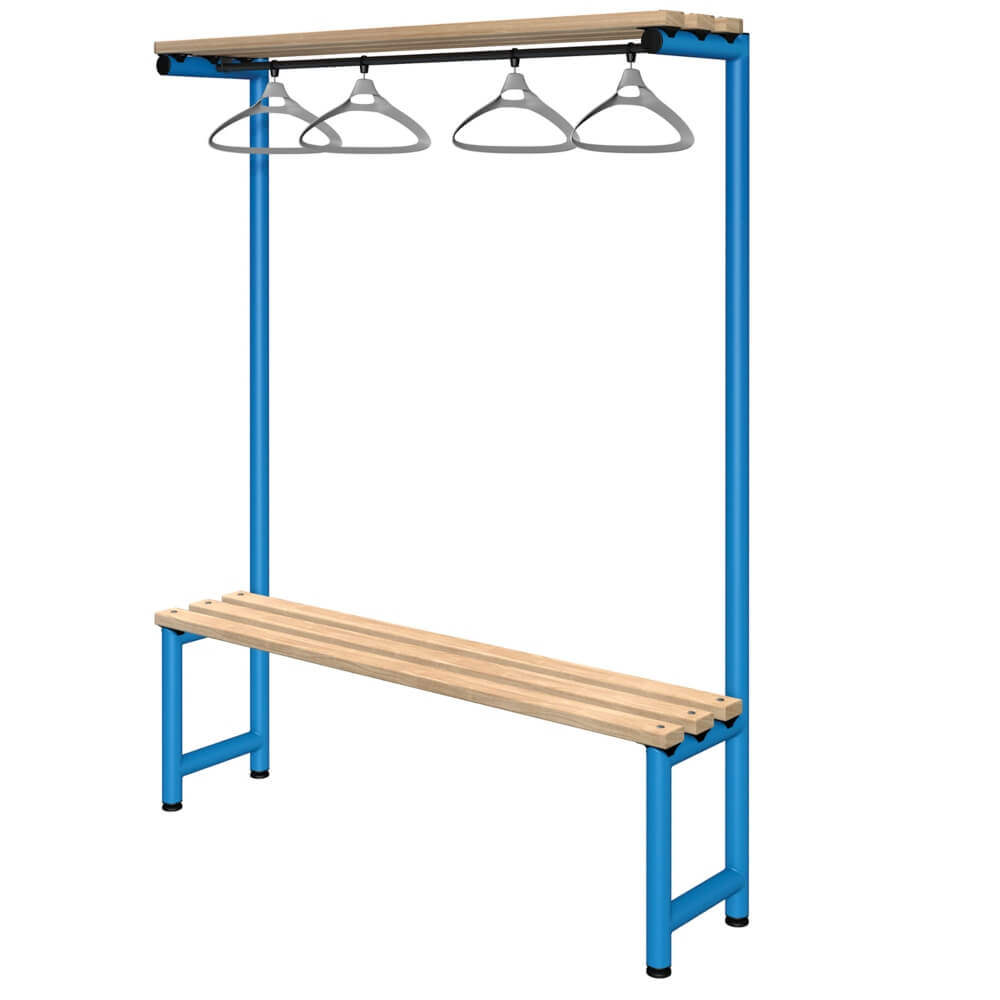 Single Sided Overhead Hanger Rail Cloakroom Unit