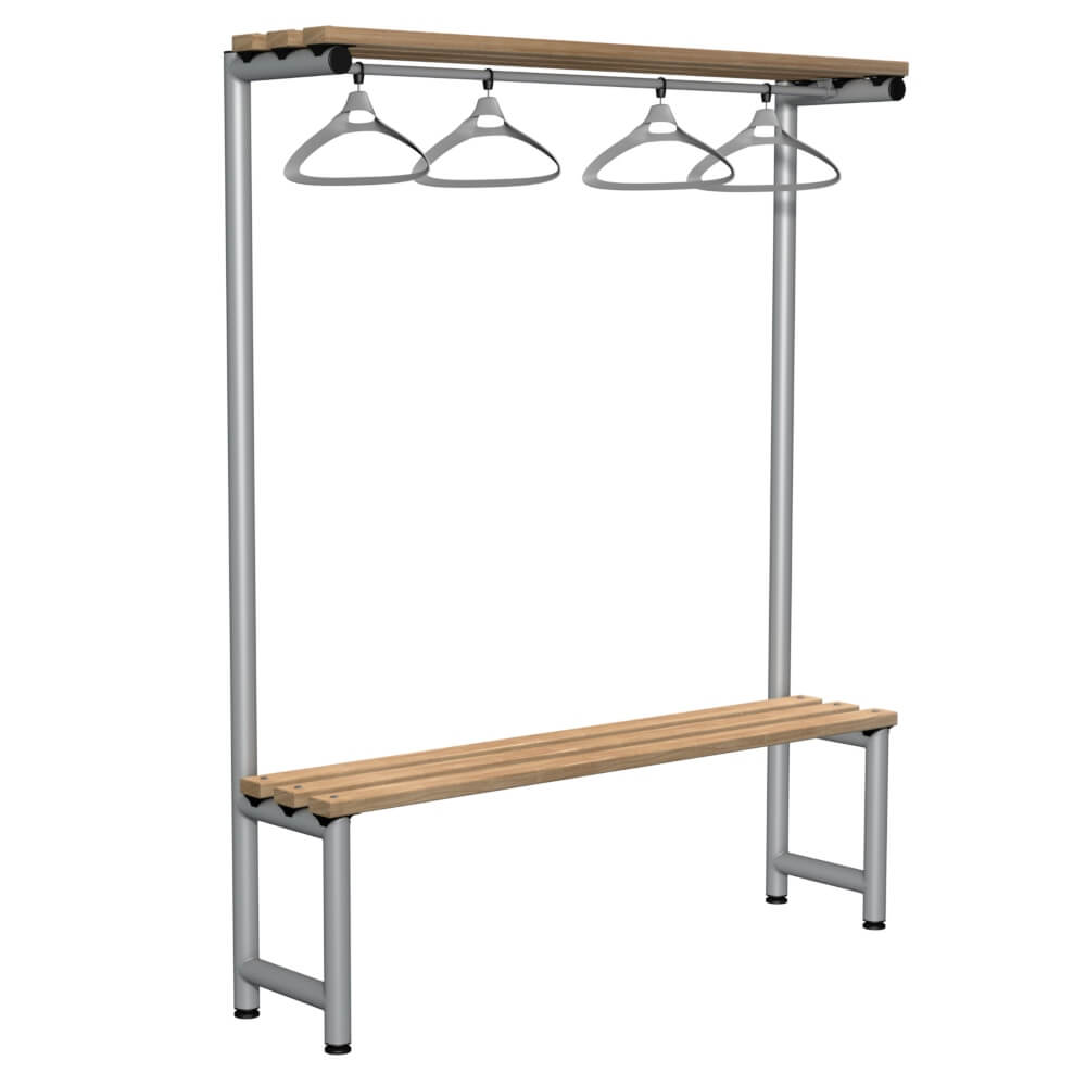 Single Sided Overhead Hanger Rail Cloakroom Unit