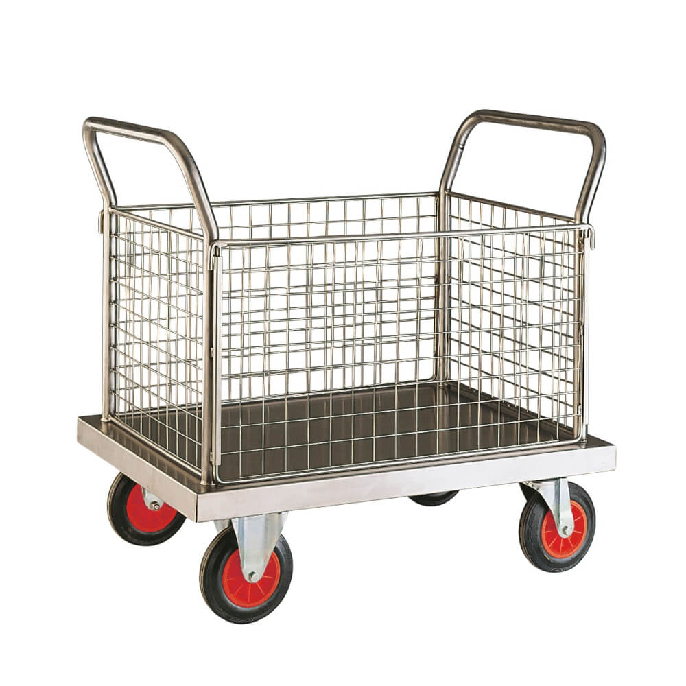 Stainless Steel Platform Truck with 4 Sides