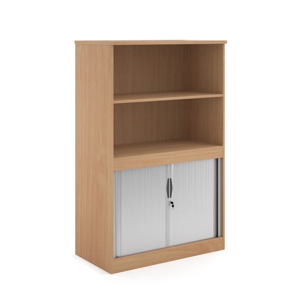 Systems Combi Unit with Tambour and Open Top 1 Shelf