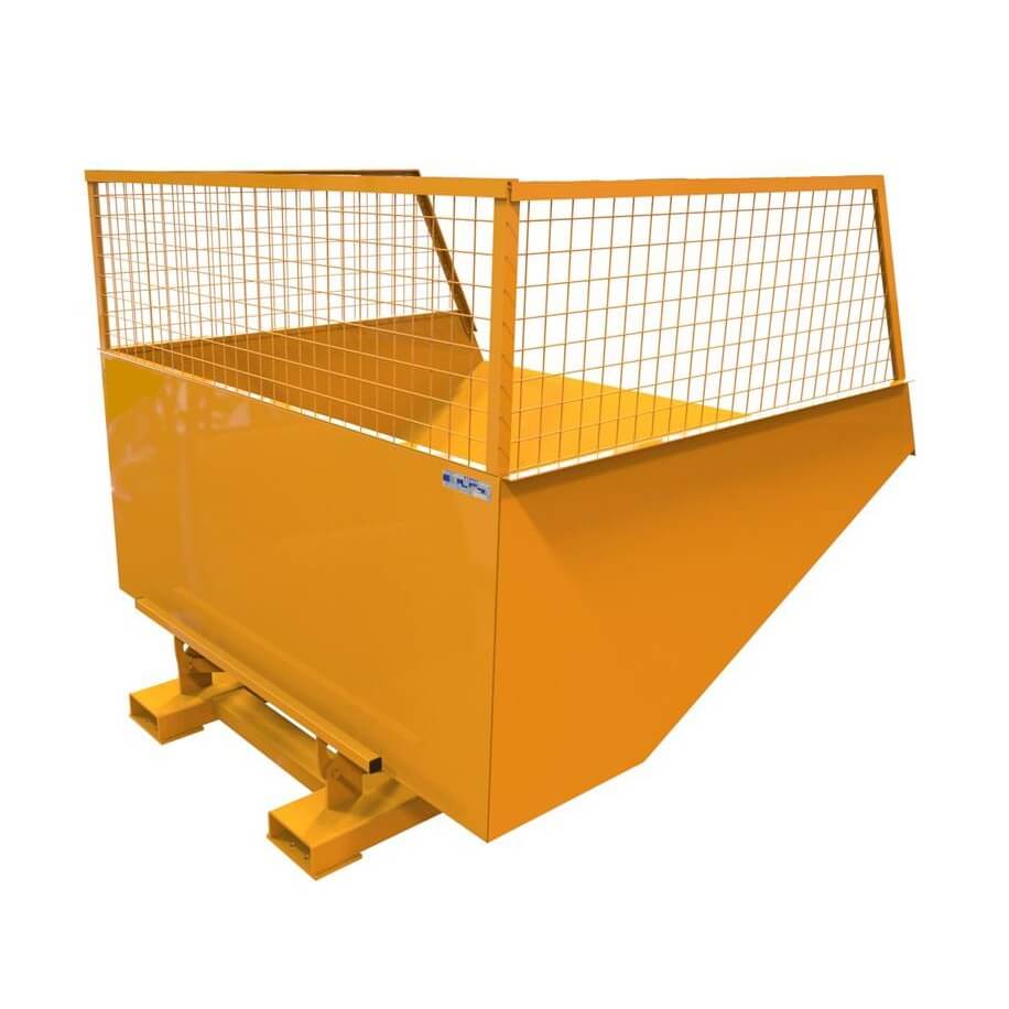 Tipping Skip with Raised Mesh Sides