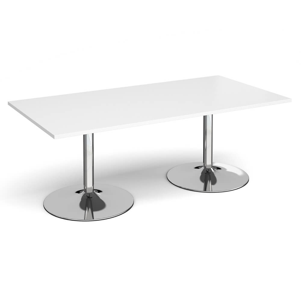 Trumpet Base Rectangular Boardroom Table for 6 People