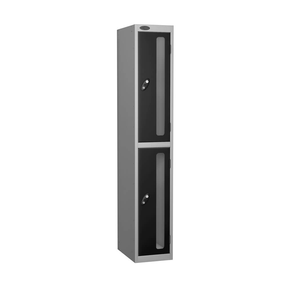 Two Compartment Anti Theft Locker With Vision Strip - Nest Of 1
