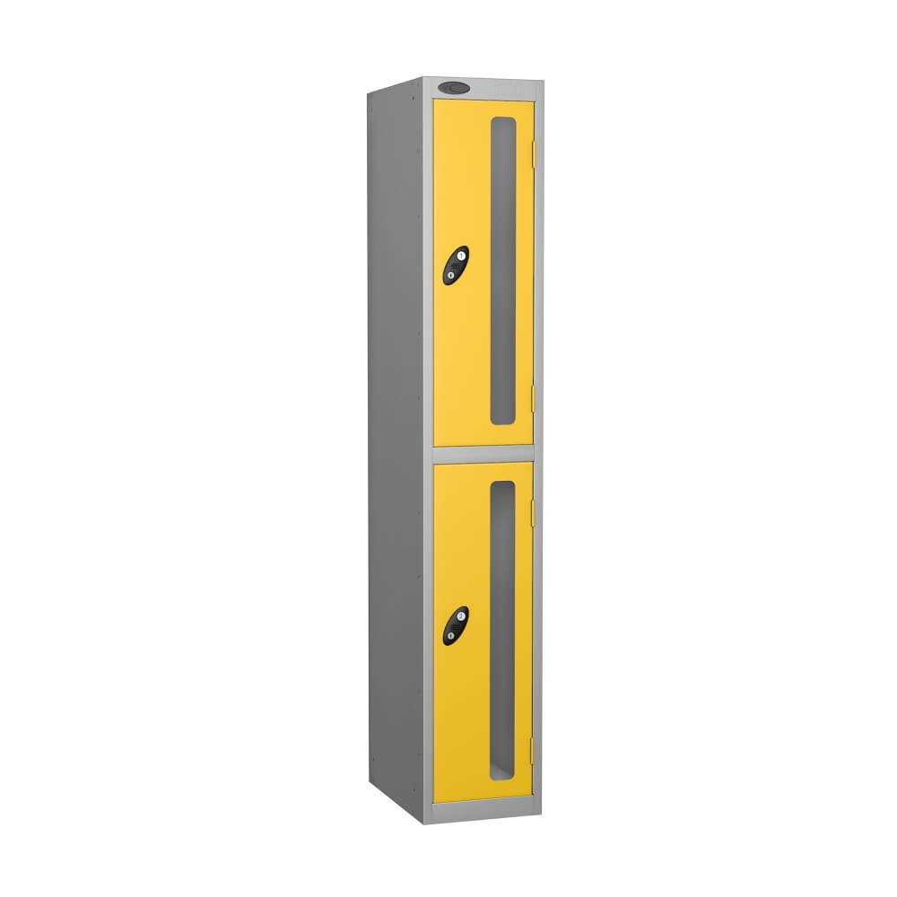 Two Compartment Anti Theft Locker With Vision Strip - Nest Of 1