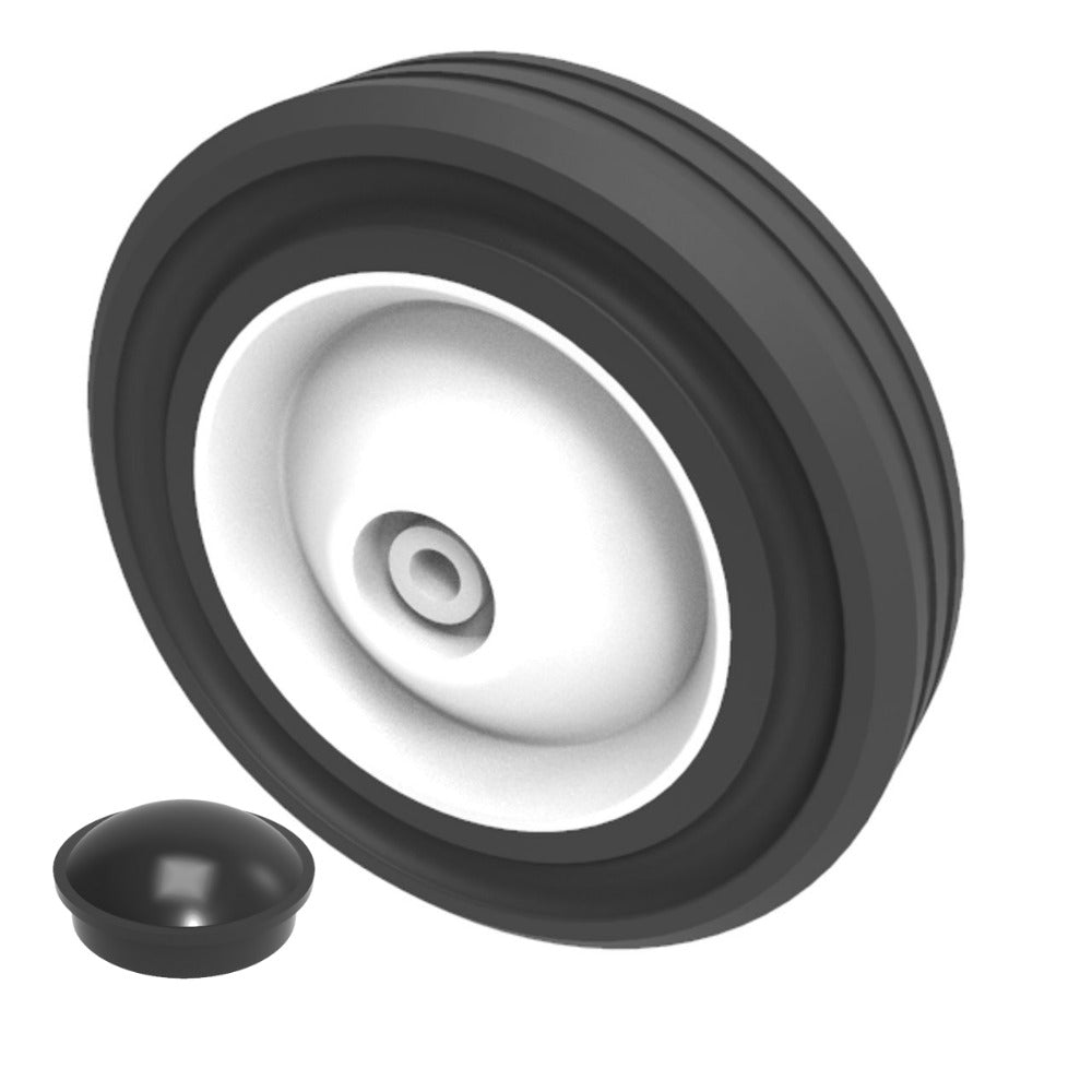 Black Rubber 150mm Plain Bearing 30kg Load