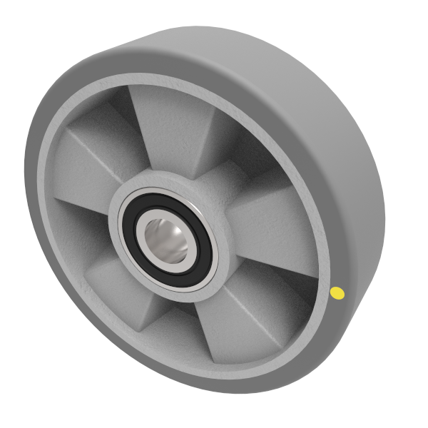 Antistatic Polyurethane 150mm Ball Bearing Wheel 320kg Load