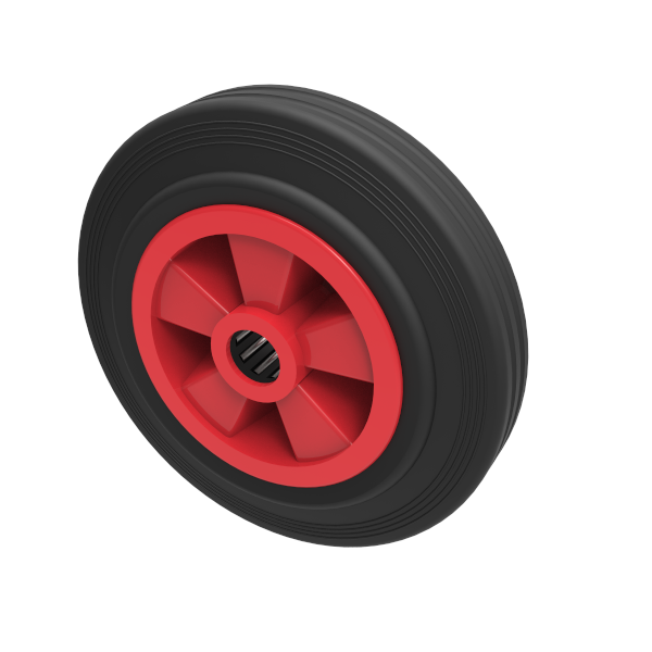 Black Rubber 160mm Roller Bearing 140kg Load