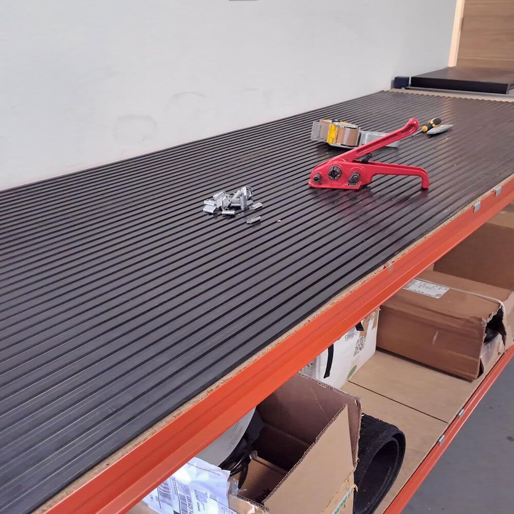 Wide Rib Rubber Matting - Black